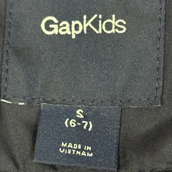 Gap Kids Down Puffer Cold Weather Navy Coat Insulated Fleece Hood Warm Kid S 6-7 - Picture 14 of 15